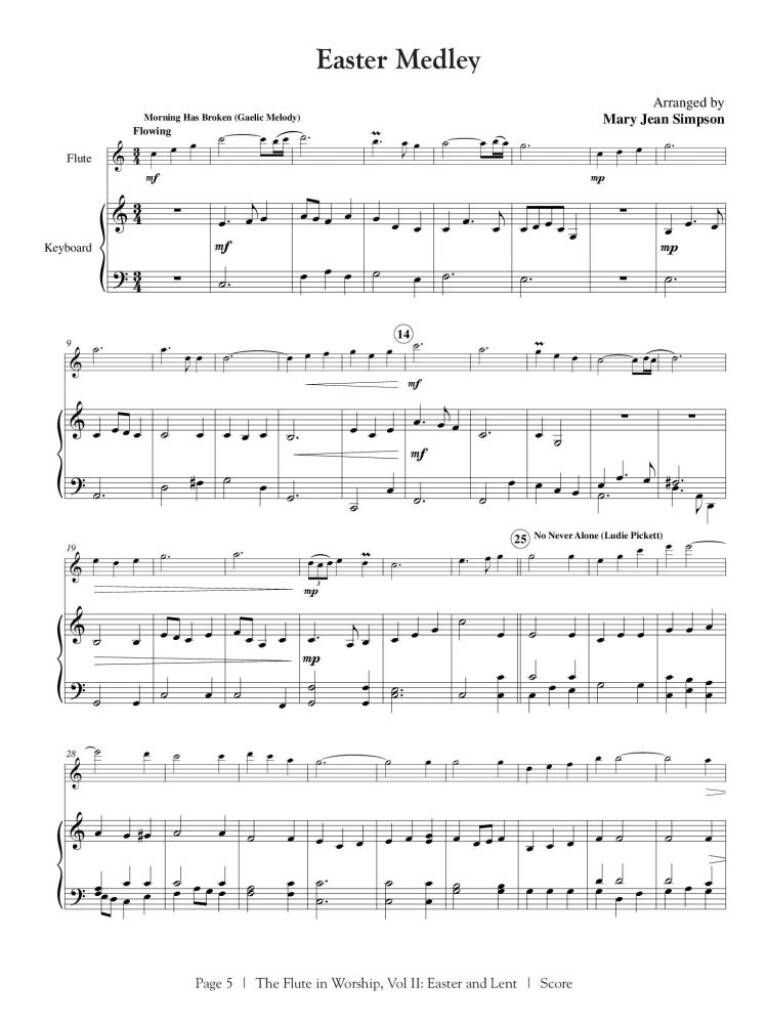 The Flute in Worship, Volume 2: Easter and Lent: (Arr. Mary Jean Simpson): Flûte Traversière et Accomp.