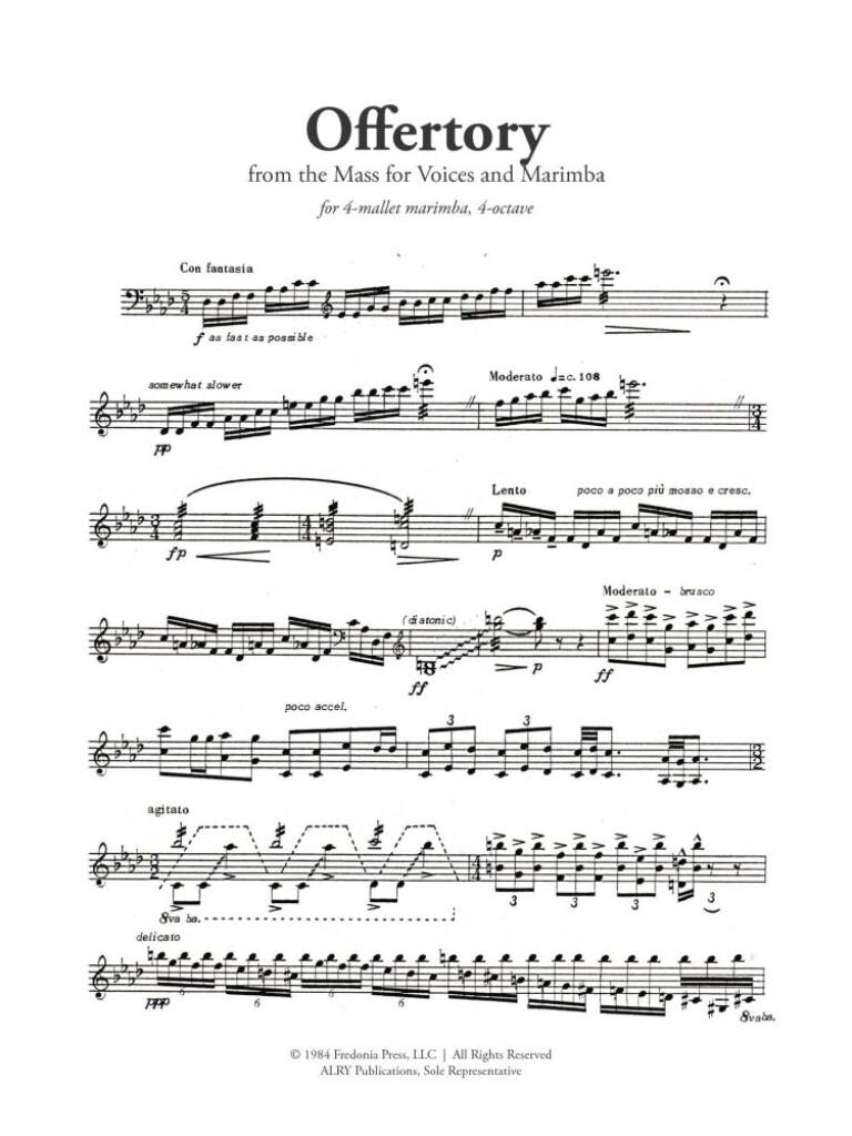 Paul J. Sifler: Offertory from Mass: Marimba
