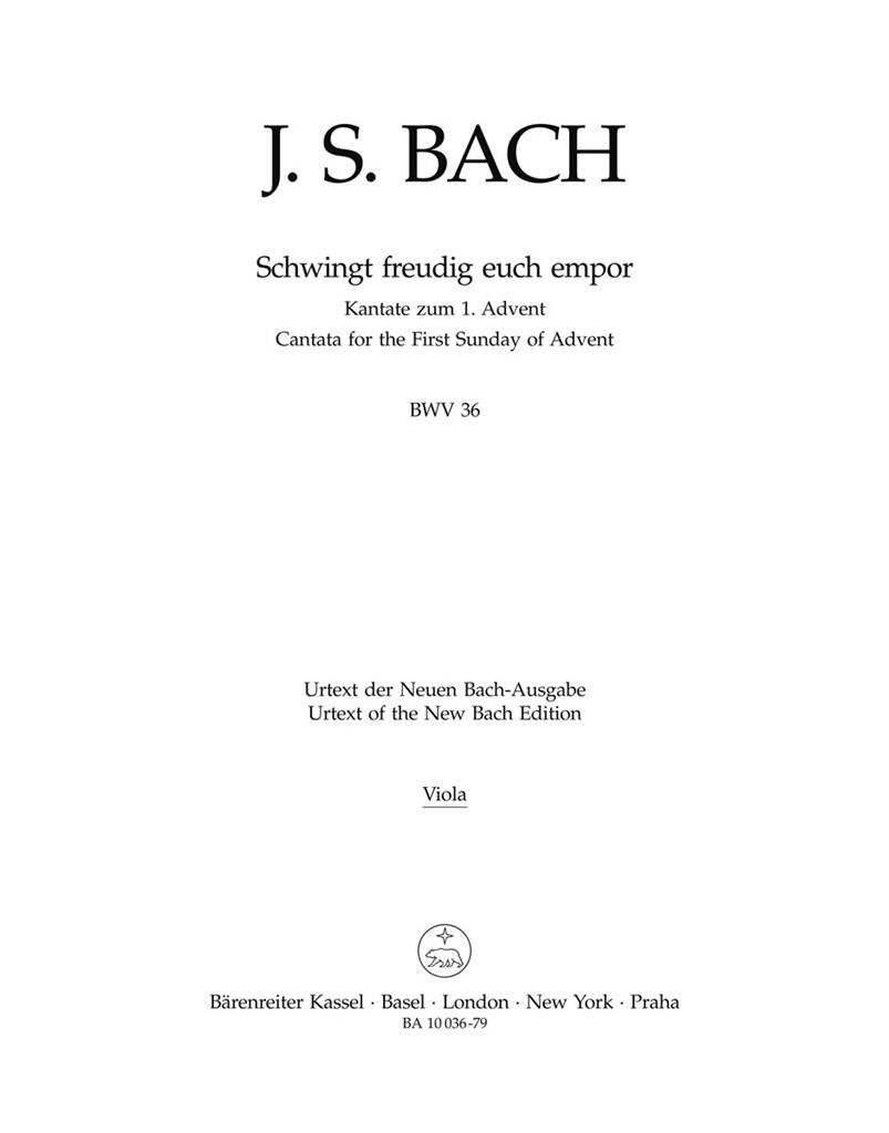 Johann Sebastian Bach: Cantata BWV 36 Schwingt Freudig Euch Empor: Solo pour Alto