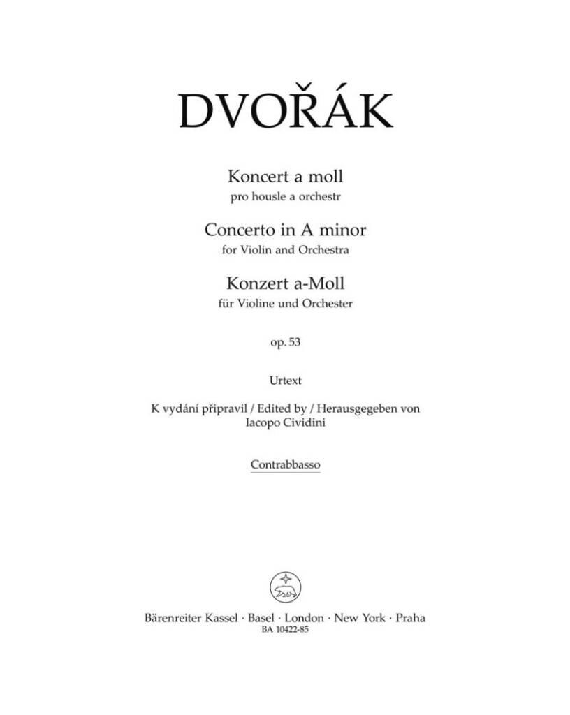 Antonín Dvořák: Violin Concerto in A minor Op.53: Orchestre et Solo