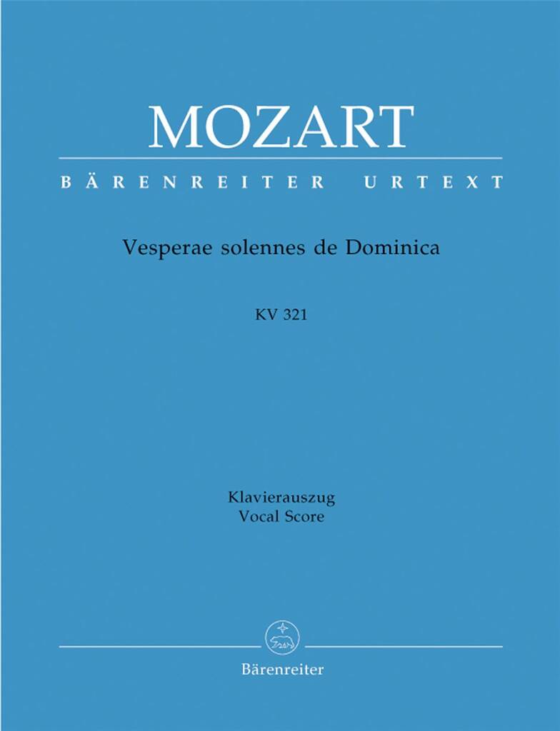Wolfgang Amadeus Mozart: Vesperae Solennes De Dominica K.321: Chœur Mixte et Piano/Orgue