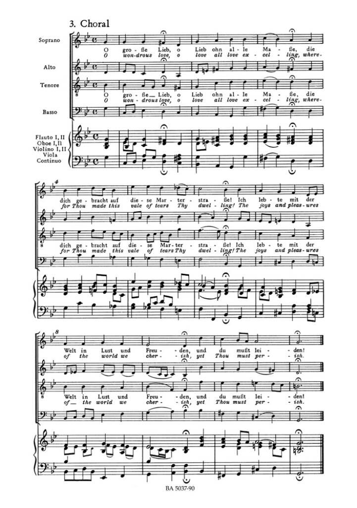 Johann Sebastian Bach: Johannes-Passion (St. John Passion) BWV 245: (Arr. Walter Heinz Bernstein): Chœur Mixte et Accomp.