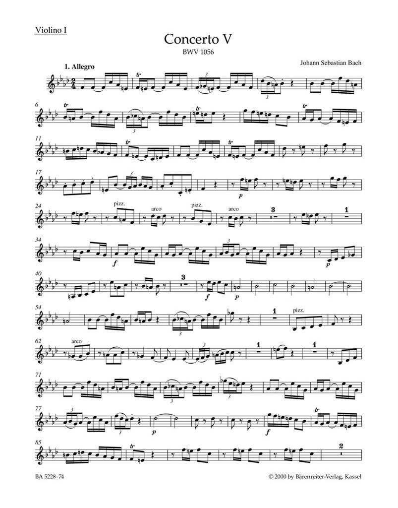 Johann Sebastian Bach: Concerto For Harpsichord No.5 In F Minor: Clavecin