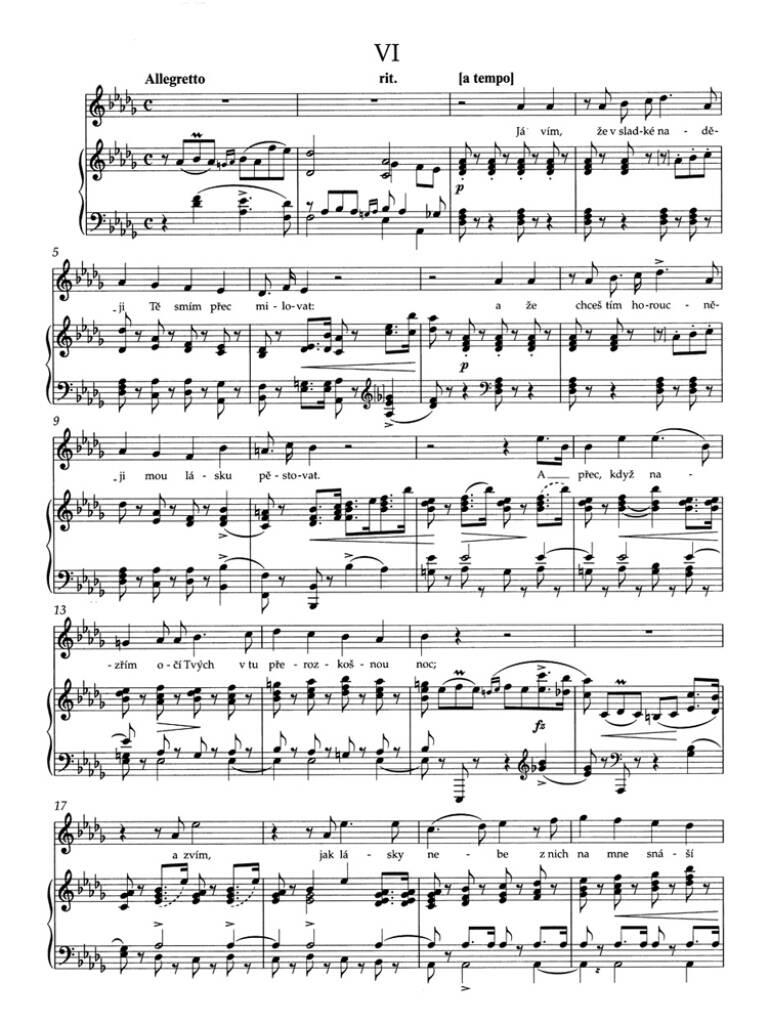 Antonín Dvořák: Cypresses For Tenor And Piano B 11: Chant et Piano