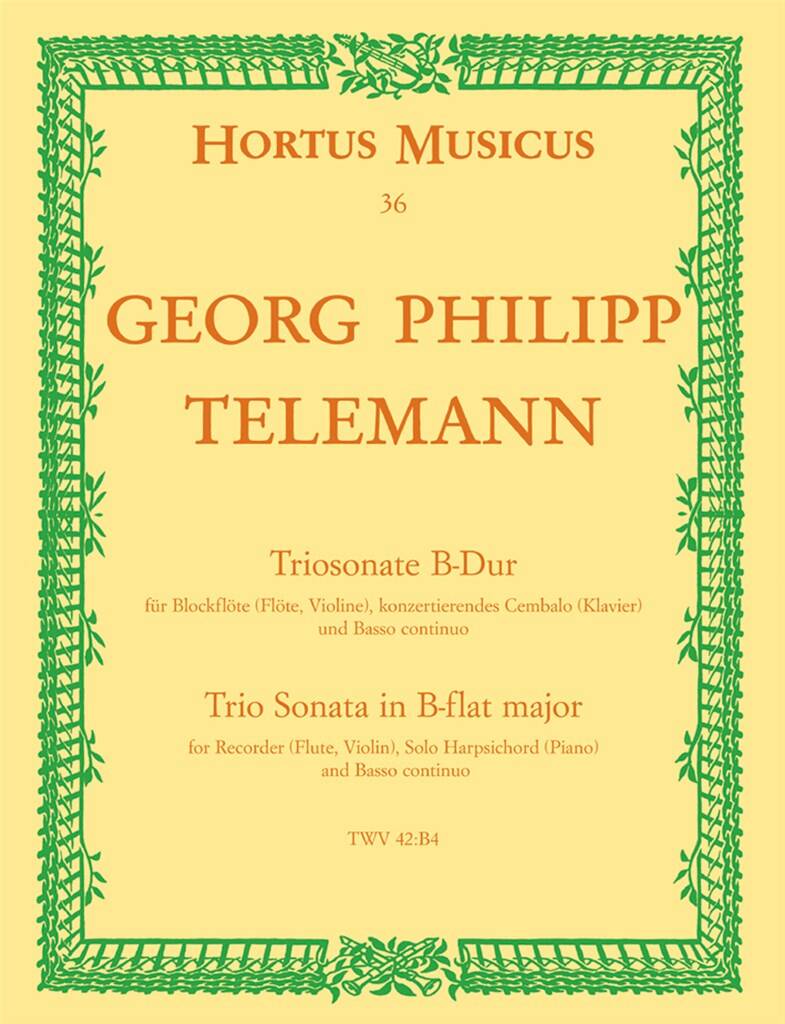 Georg Philipp Telemann: Trio Sonata in B flat: Ensemble de Chambre
