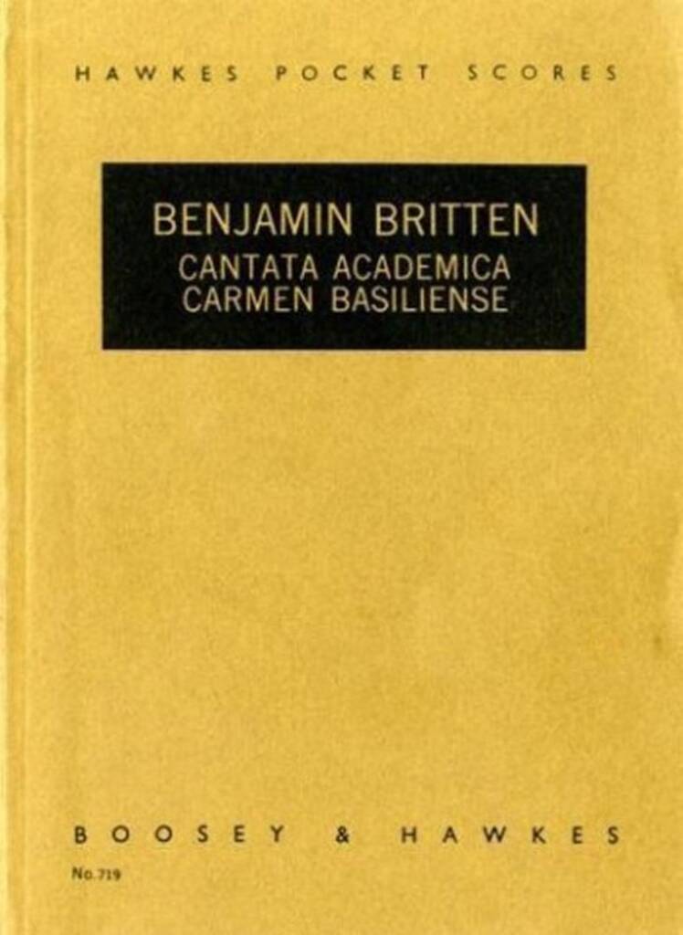 Benjamin Britten: Cantata Academica op. 62: Chœur Mixte et Ensemble