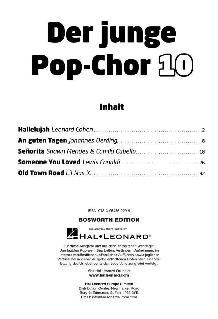 Der junge Pop-Chor - Band 10 & CD: Voix Hautes et Piano/Orgue