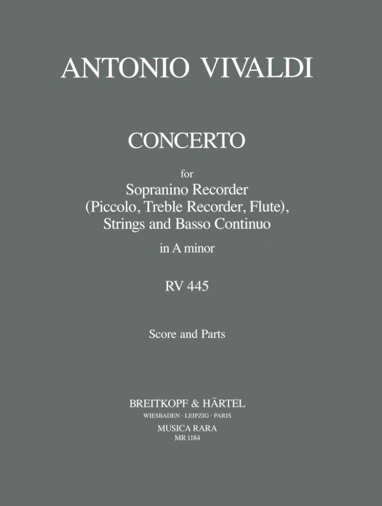 Antonio Vivaldi: Concerto In A Minor RV 445: Ensemble de Chambre