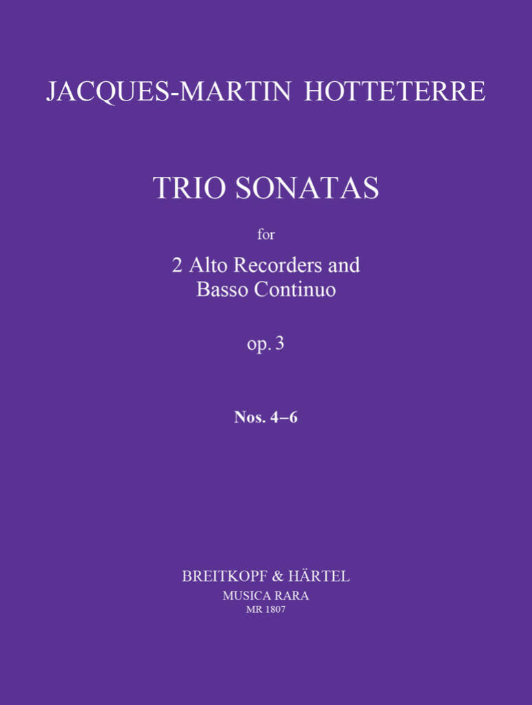 Jacques-Martin Hotteterre: Trio Sonaten 2 Op.3: Duo pour Flûtes à Bec