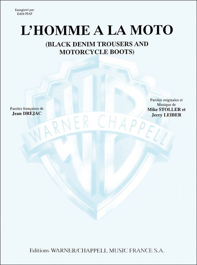Edith Piaf: L'homme à la moto: Chant et Piano