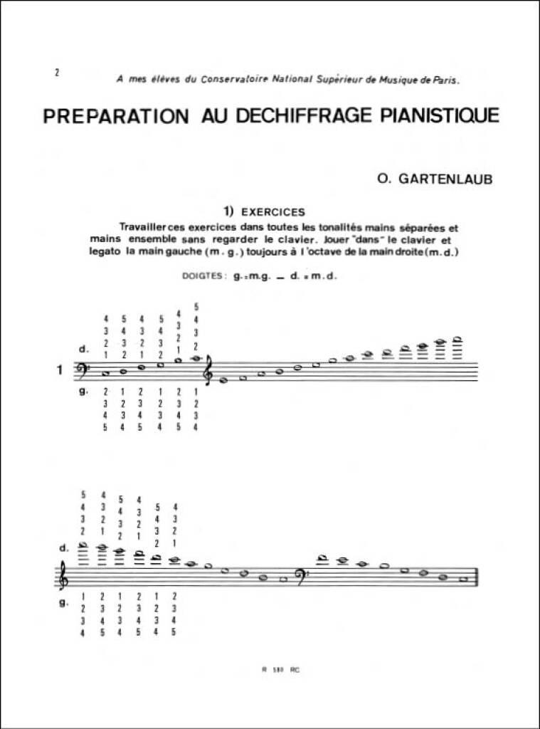 Préparation Au Déchiffrage Pianistique - 1e Cahier