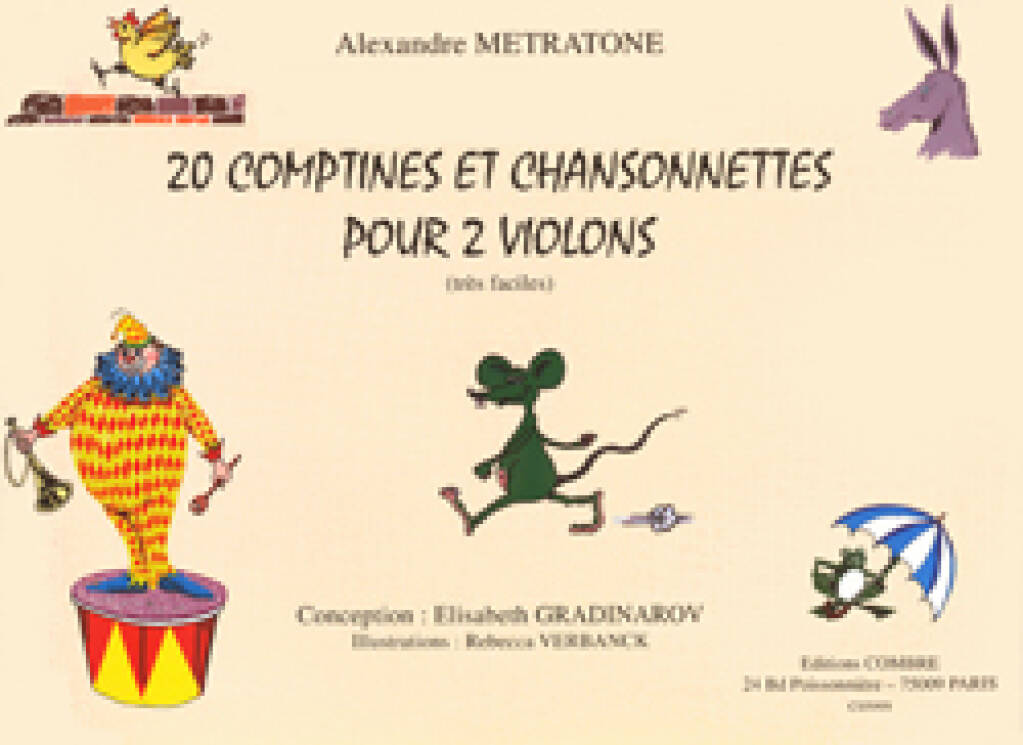 Alexandre Metratone: Comptines et chansonnettes (20): Duos pour Violons