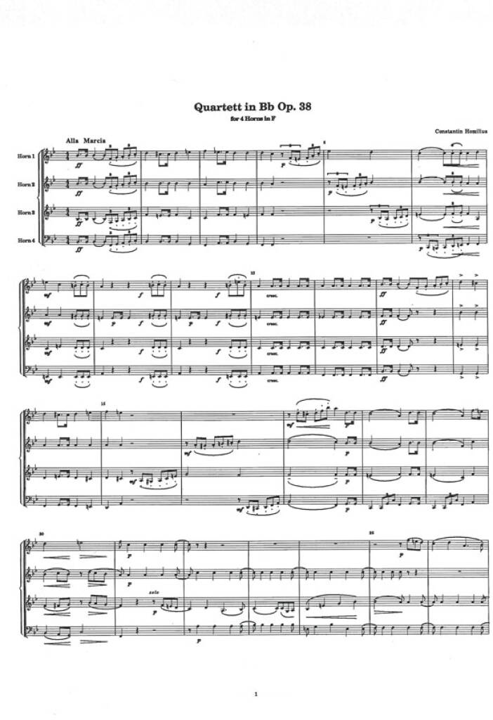 C. Homilius: Quartett Op. 38: Cor d'Harmonie (Ensemble)