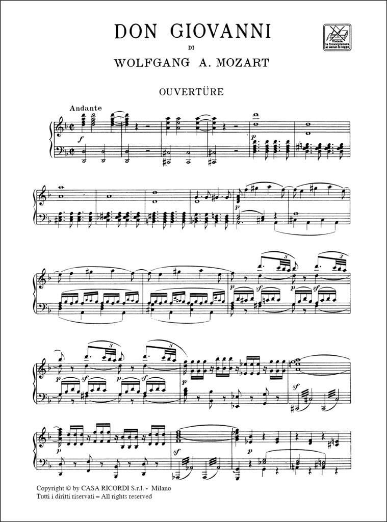 Wolfgang Amadeus Mozart: Don Giovanni Vocal Score: Chant et Piano