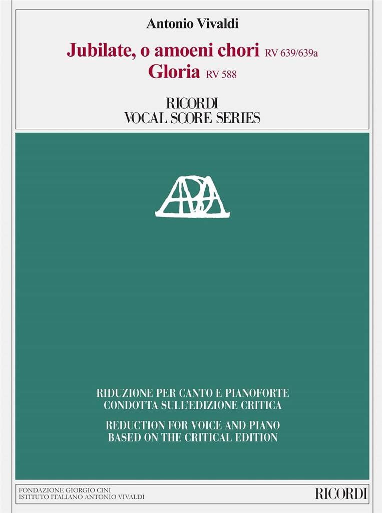 Antonio Vivaldi: Jubilate, o amoeni RV 639/639a - Gloria, RV 588: Partitions Vocales d'Opéra