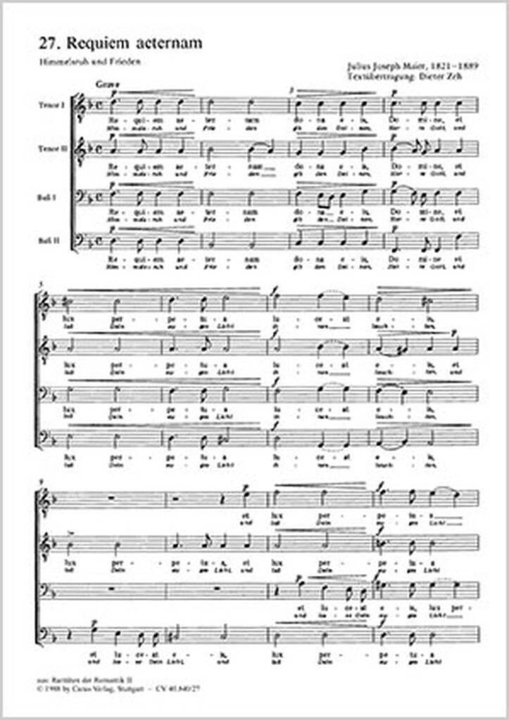 Julius Joseph Maier: Requiem aeternam: Voix Basses et Accomp.