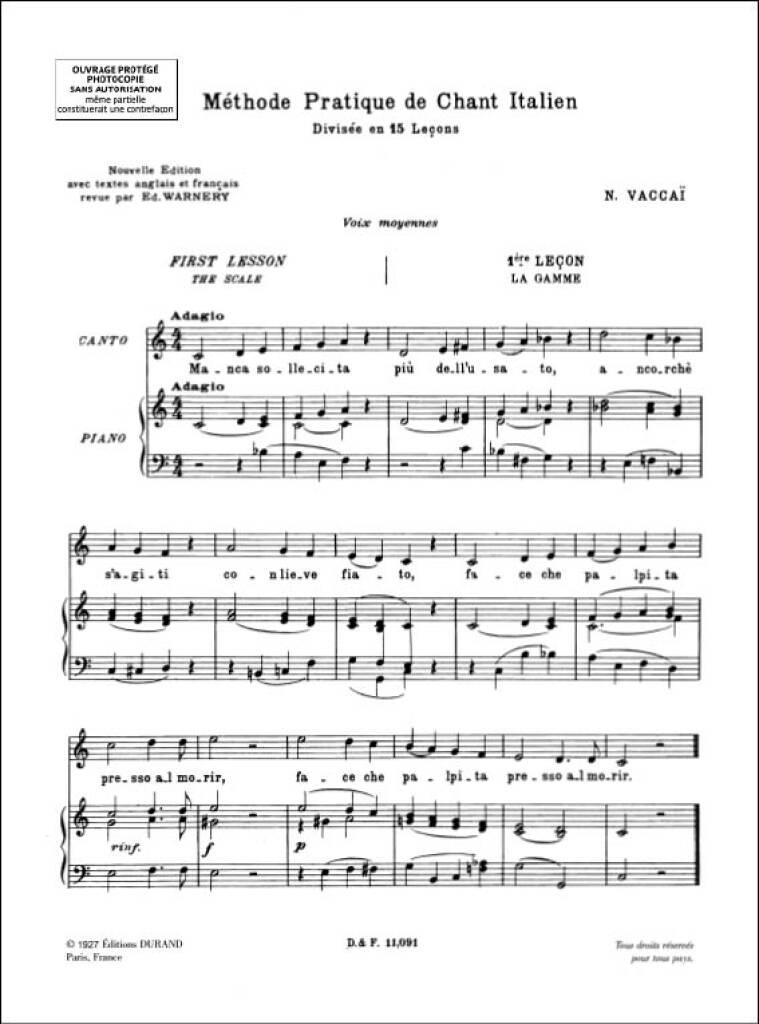 Methode De Chant Mezzo-Piano (Fr-Angl