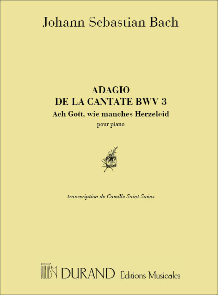 Johann Sebastian Bach: Adagio 3 Cantate Piano (Saint Saens): Solo de Piano