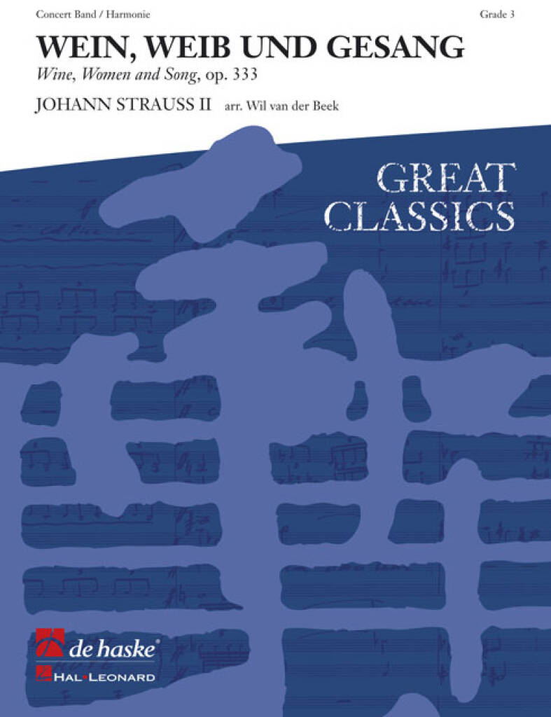 Johann Strauss Jr.: Wein, Weib und Gesang: (Arr. Wil van der Beek): Orchestre d'Harmonie