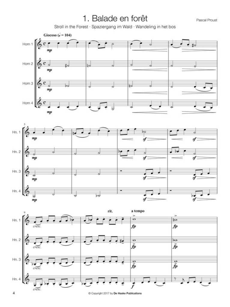 Pascal Proust: 14 Intermediate Horn Quartets: Cor d'Harmonie (Ensemble)