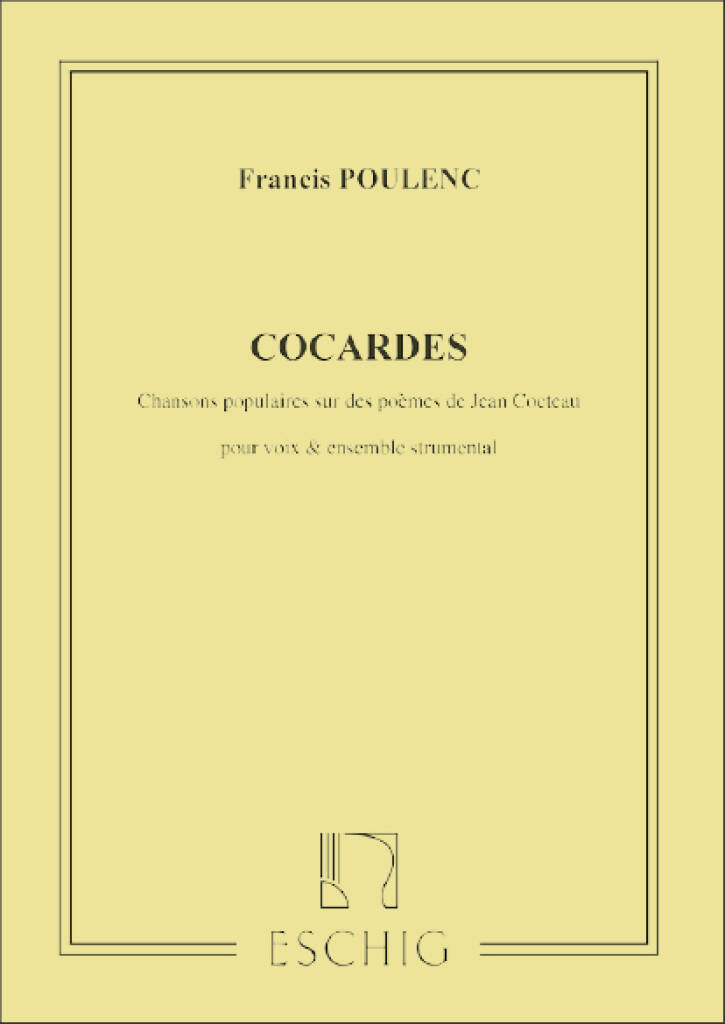 Francis Poulenc: Cocardes Partition: Ensemble de Chambre