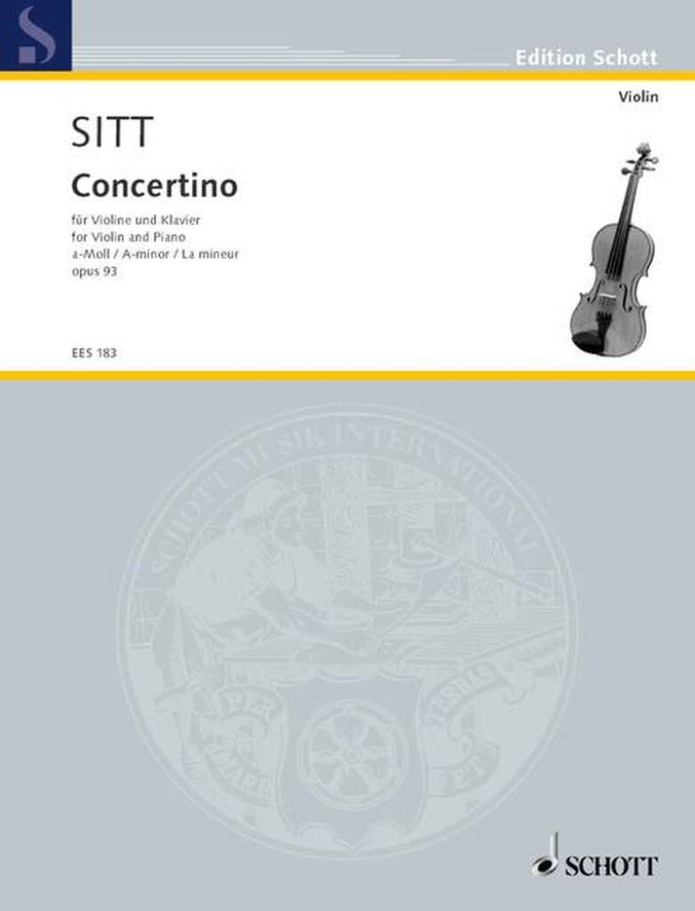 Hans Sitt: Concertino in A Minor op. 93: Violon et Accomp.