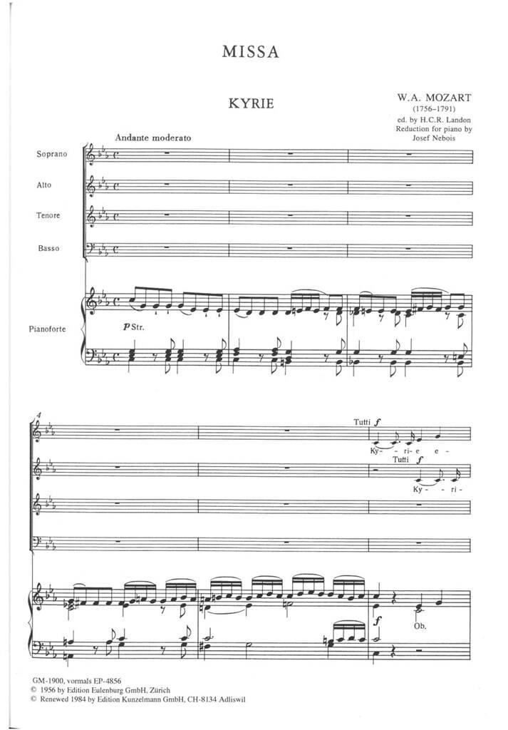 Wolfgang Amadeus Mozart: Mass In C Minor K. 427: Chœur Mixte et Ensemble