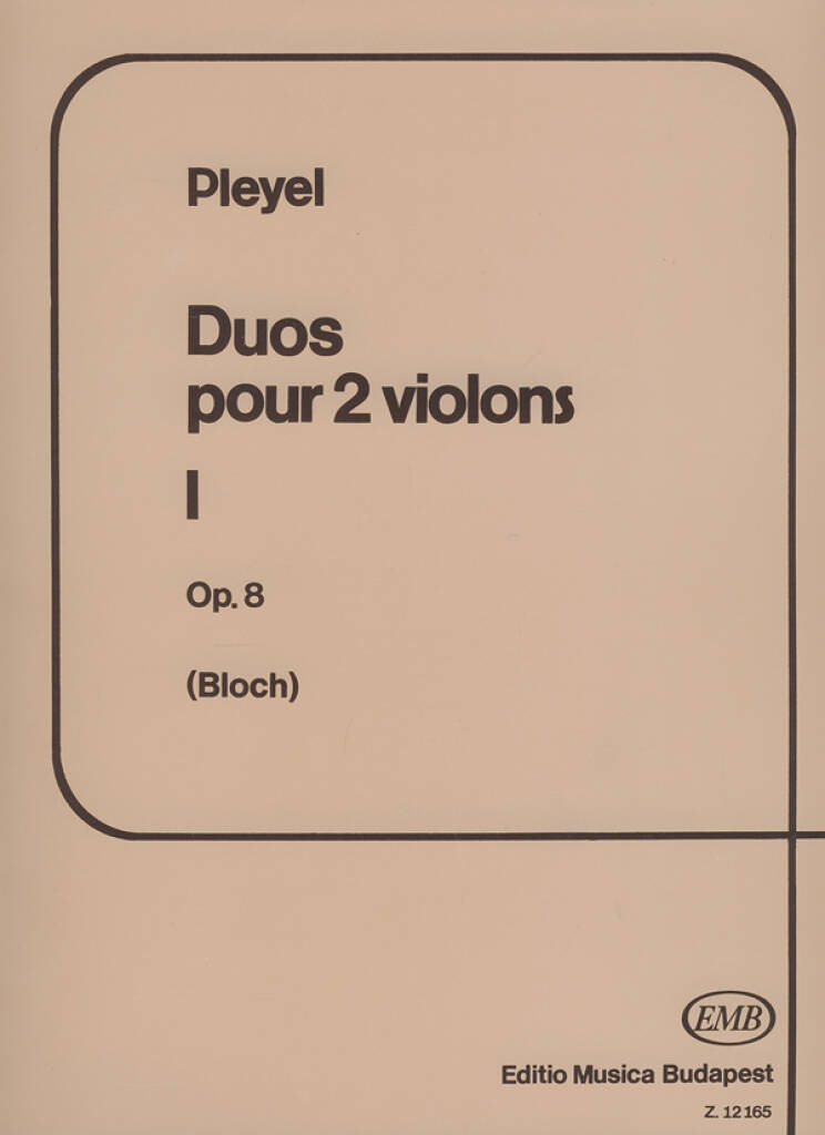 Duos I Op. 8 Für Zwei Violinen