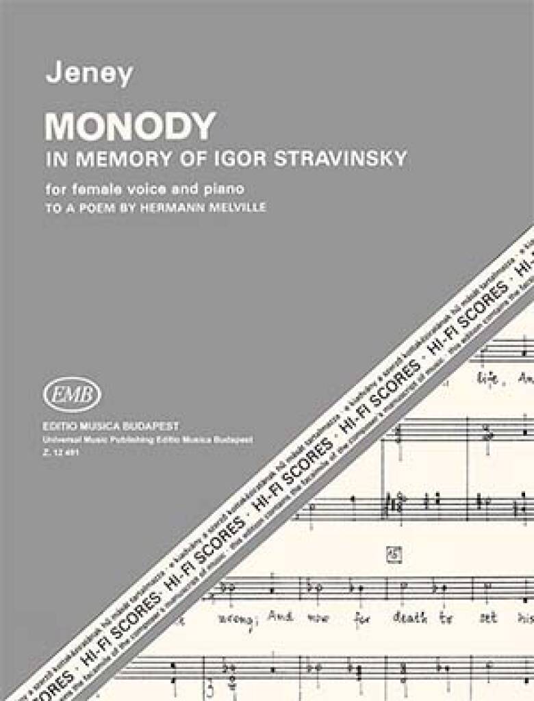 Zoltan Jeney: Monody: Chant et Piano