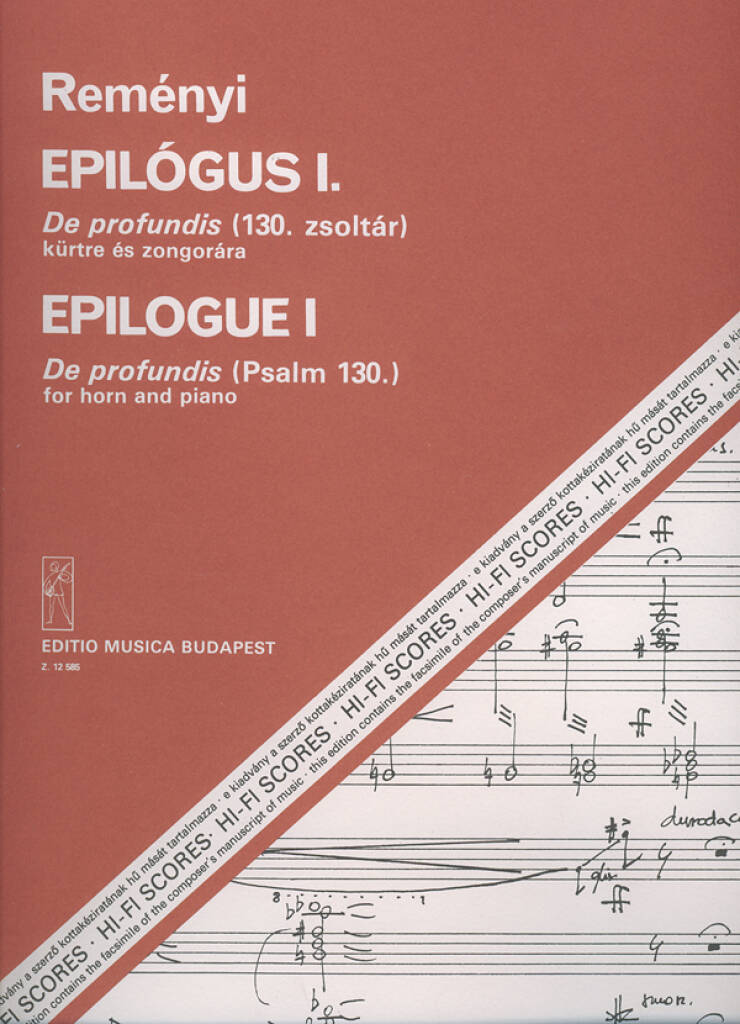 Attila Reményi: Epilogue I. De profundis (Psalm 130) für Horn un: Cor Français et Accomp.