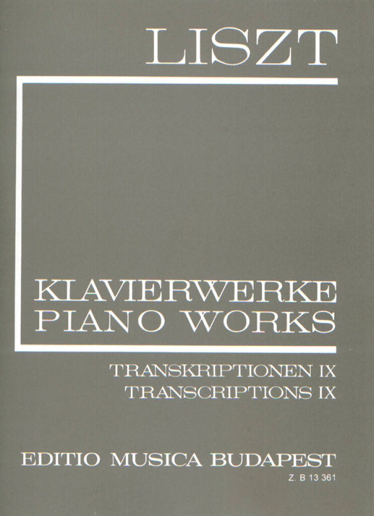 Transcriptions IX (II/24): Solo de Piano