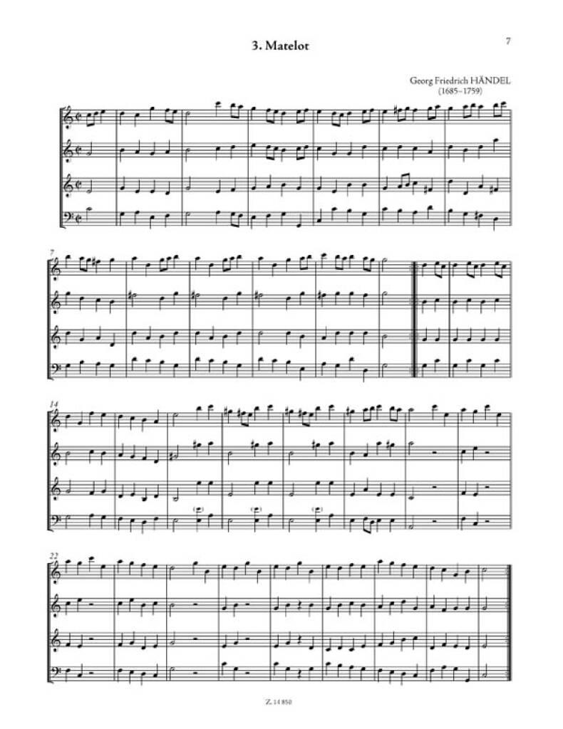 Intermediate Level Quartets / Mittelschwere Quarte