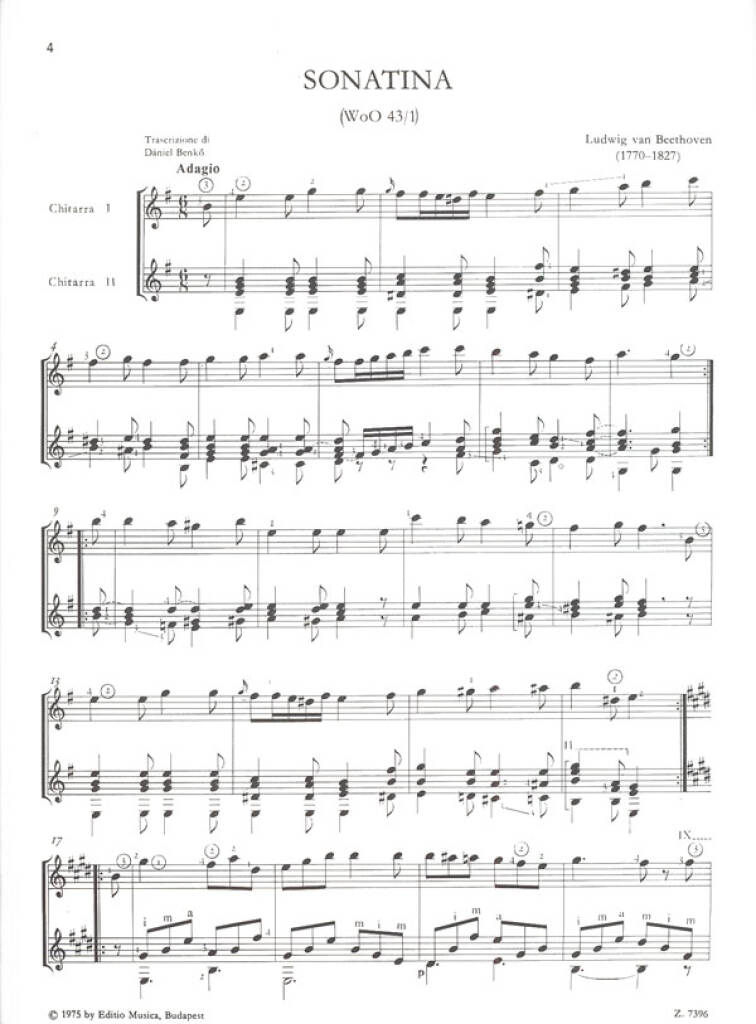 Ludwig van Beethoven: Sonatina e adagio WoO 43: Duo pour Guitares