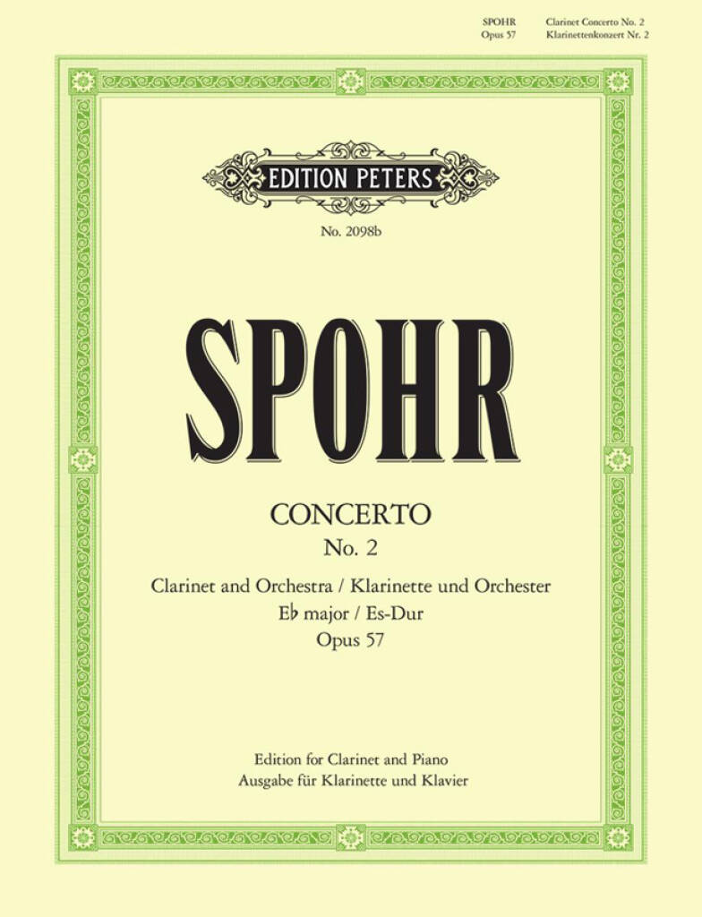 Louis Spohr: Clarinet Concerto No.2 in E flat minor Op.57: Clarinette et Accomp.