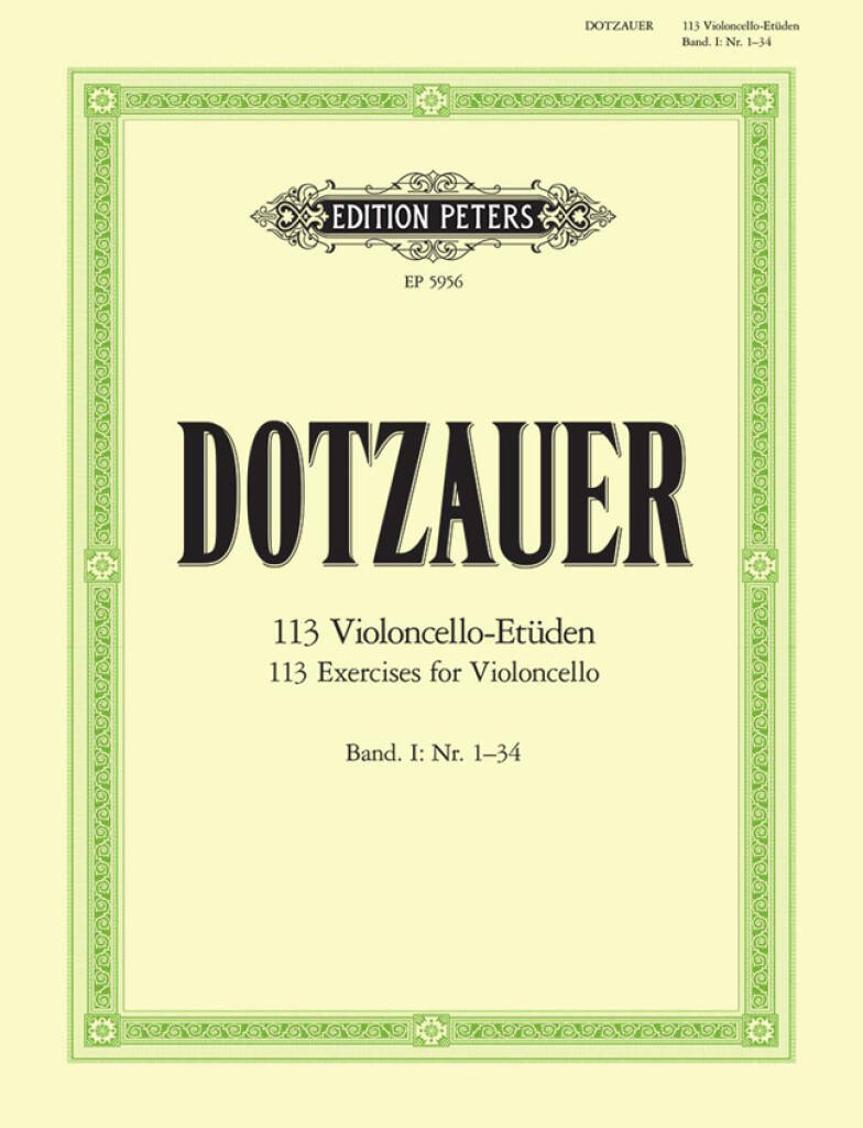 Friedrich Dotzauer: Etudes(113) 1: Solo pour Violoncelle