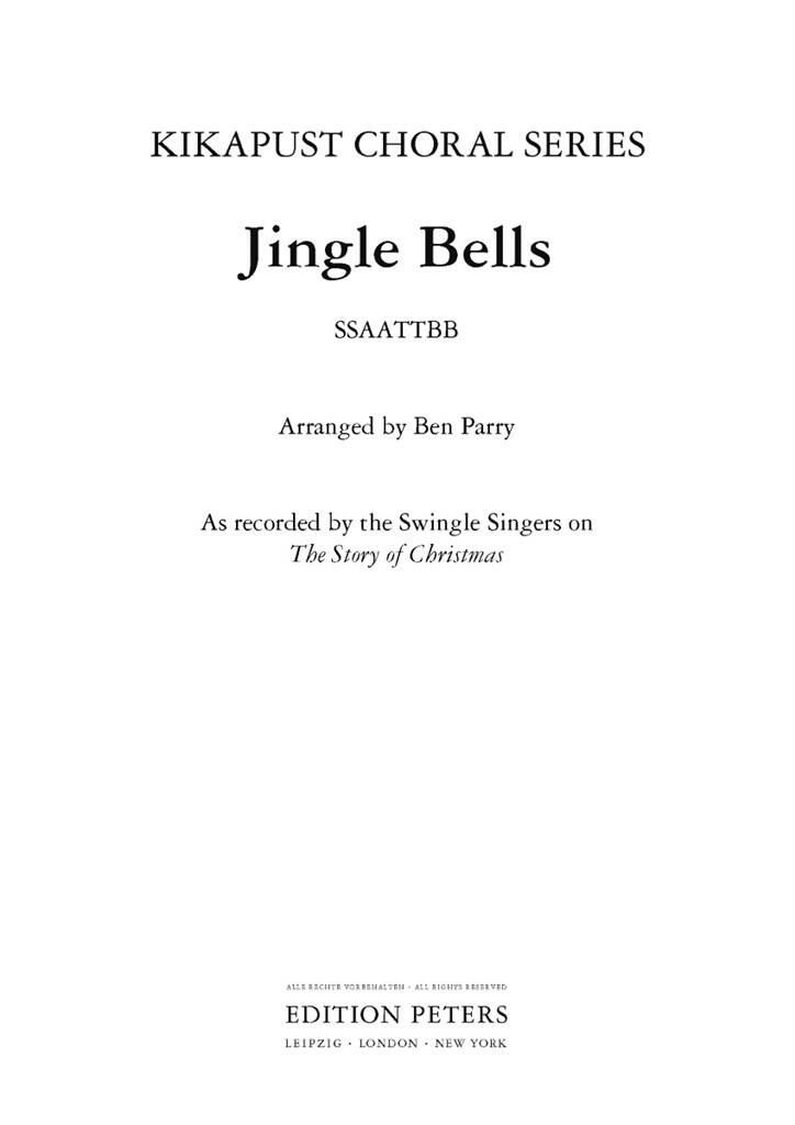 Jingle Bells: (Arr. Ben Parry): Chœur Mixte et Accomp.