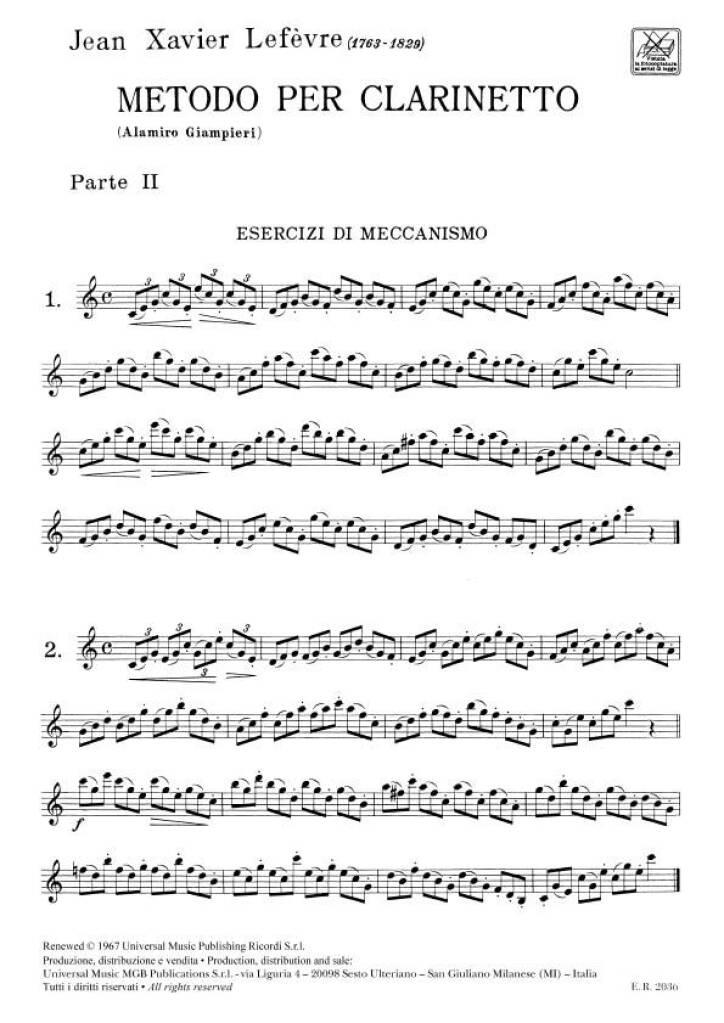 Metodo Per Clarinetto - Vol. II