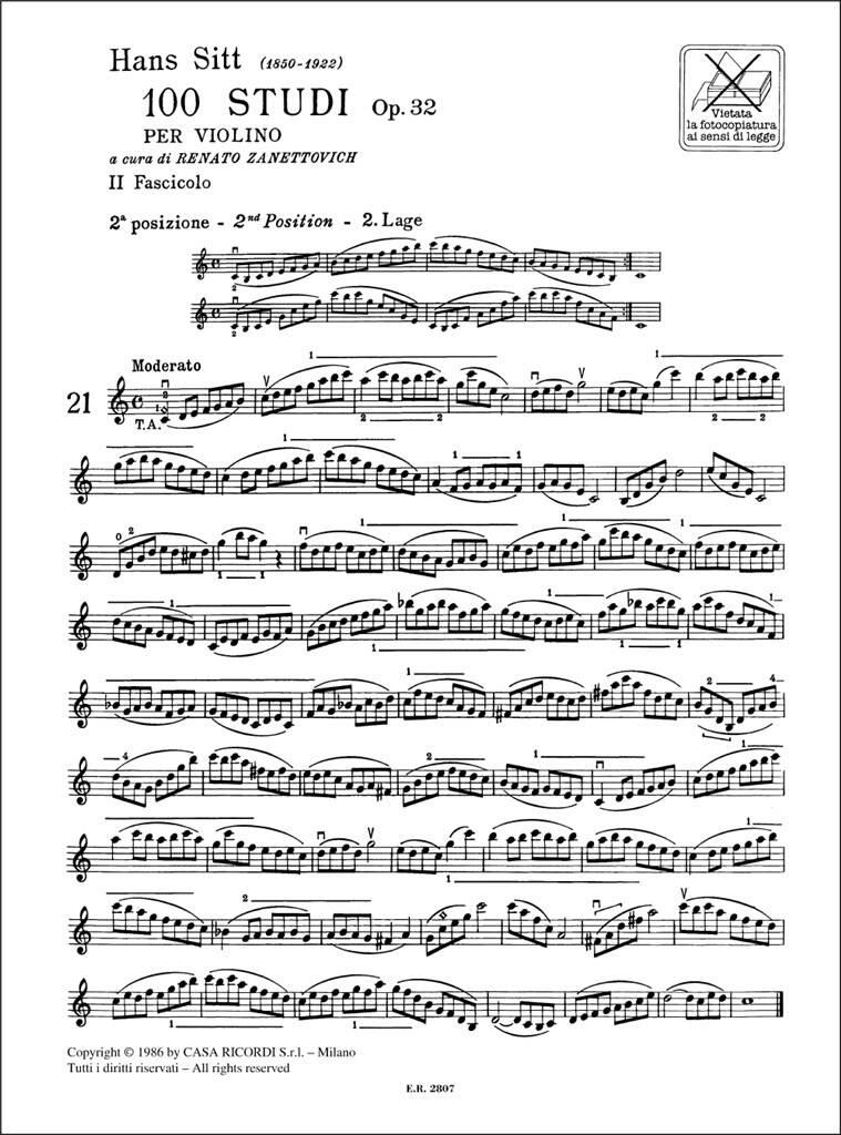 100 Studi Op. 32 per Violino - Volume 2