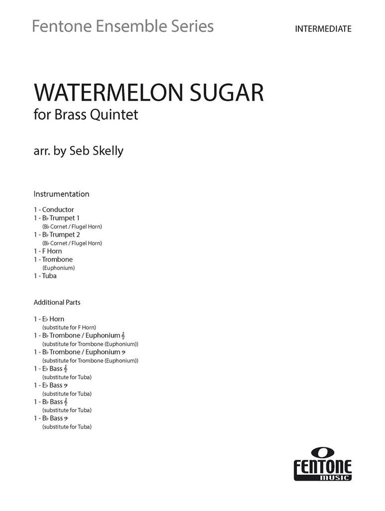 Watermelon Sugar: (Arr. Seb Skelly): Ensemble de Cuivres