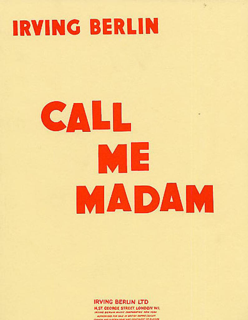 Call Me Madam: Solo pour Chant