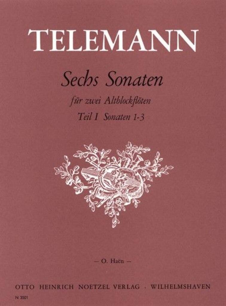 Georg Philipp Telemann: Sechs Sonaten Teil 1: (Arr. O. Haen): Duo pour Flûtes à Bec