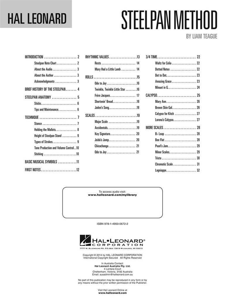 Hal Leonard Steelpan Method