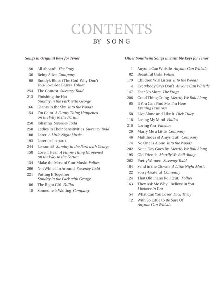 Sondheim for Singers: Chant et Piano