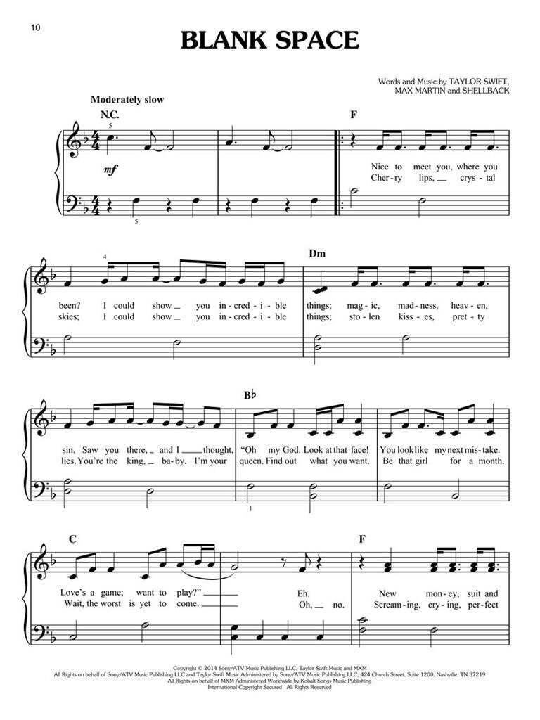 The Beatles: Taylor Swift: Piano Facile