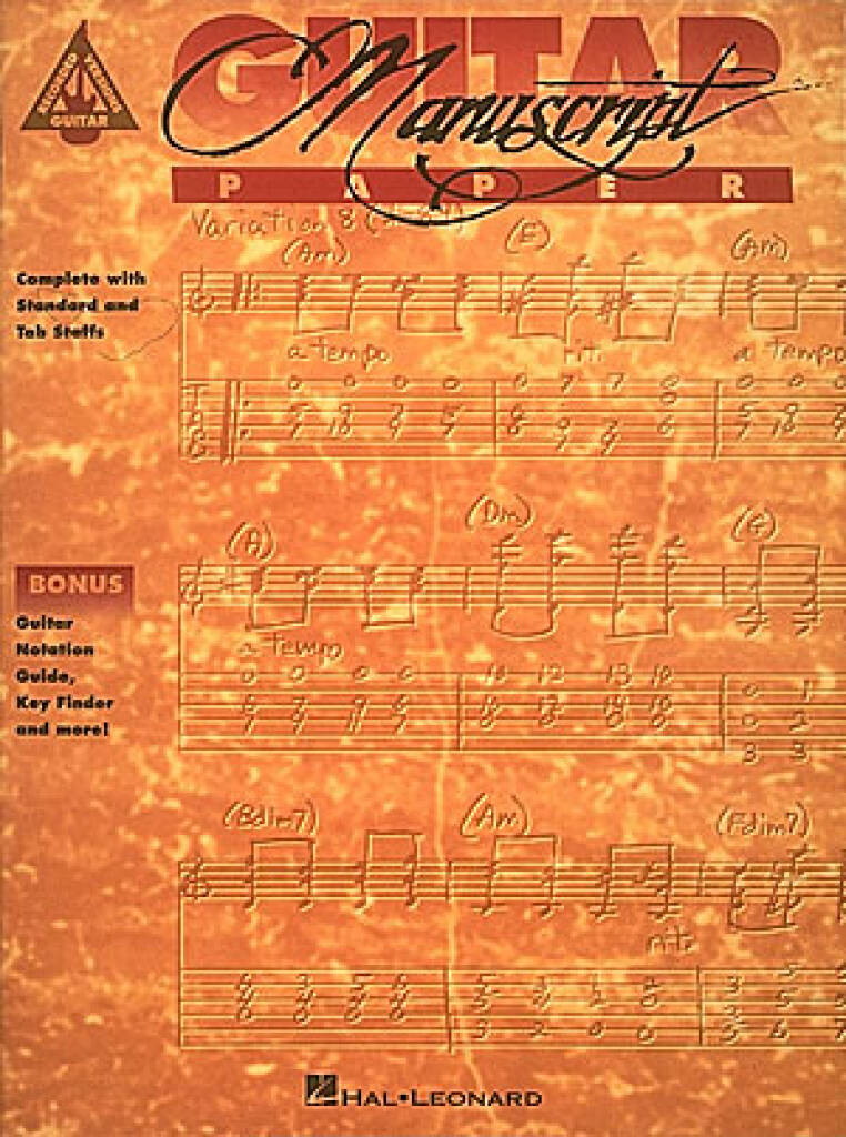 Recorded Versions Guitar Tablature Manuscript Pape: Papier à Musique
