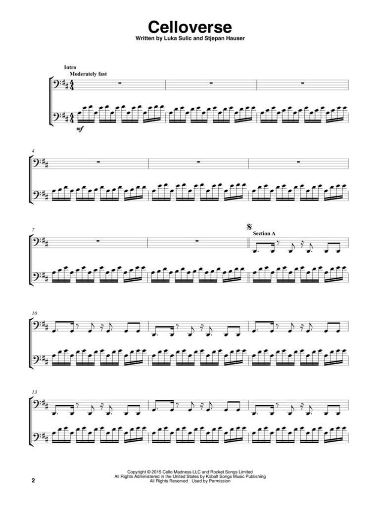 2Cellos: 2Cellos - Sheet Music Collection: Duo pour Violoncelles