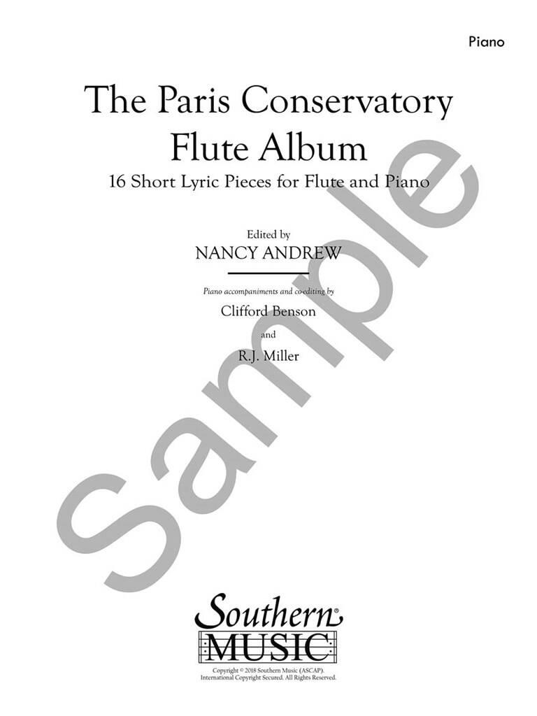 Nancy Andrew: Paris Conservatory Flute Album: (Arr. James Galway): Flûte Traversière et Accomp.