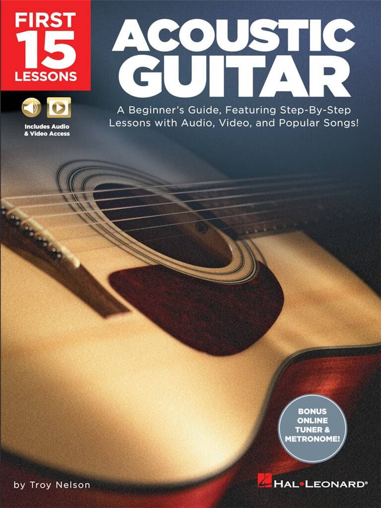 Troy Nelson: First 15 Lessons - Acoustic Guitar: Solo pour Guitare