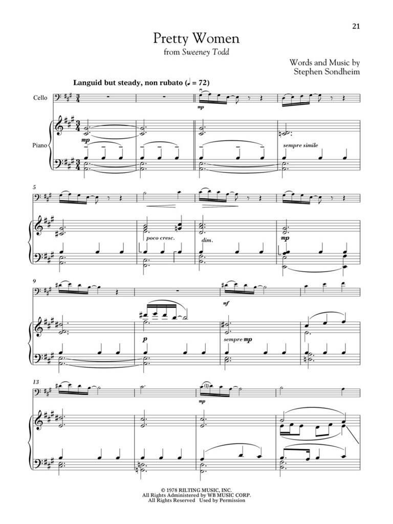 Broadway Songs for Classical Players-Cello/Piano: Violoncelle et Accomp.
