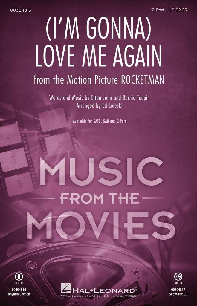 Bernie Taupin: (I'm Gonna) Love Me Again: (Arr. Ed Lojeski): Voix Hautes et Accomp.